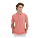 Urbanmods Pink Plain Stretch Polo T-Shirt