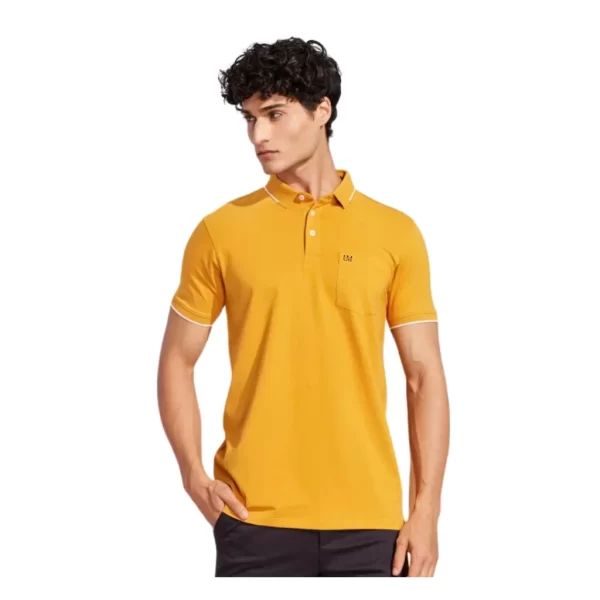 Urbanmods Yellow Stretch Polo T-Shirt