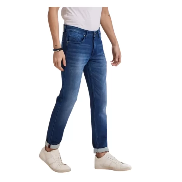 Urbanmods Medium Blue Plain Stretch Jeans